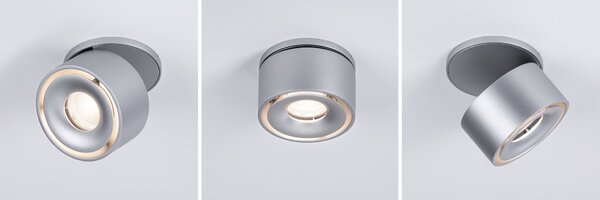 Paulmann 93374 Spircle, matně chromová zápustná bodovka, 8W LED 3000K, prům. 7,8cm
