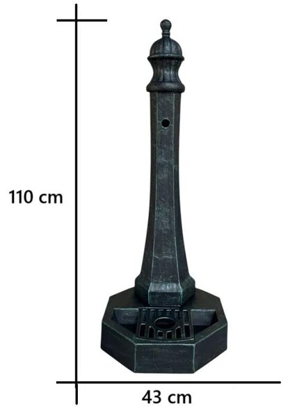 Vysoký vodovodní Litinový SLOUPEK Stretto, 110 cm