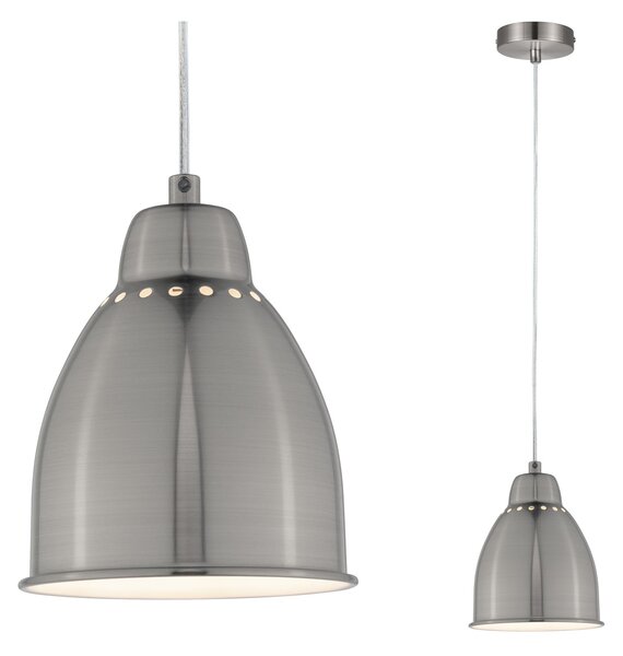 Paulmann 79765 Neordic Hilla, závěsné svítidlo k podpoře růstu rostlin 1xE27, kartáčovaná ocel, průměr 14,5cm