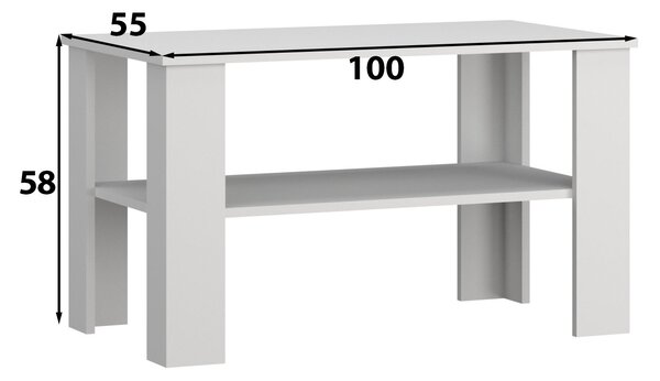 ADRK Furniture Frazio Konferenční stolek ADRK-CF-FRA-100-W
