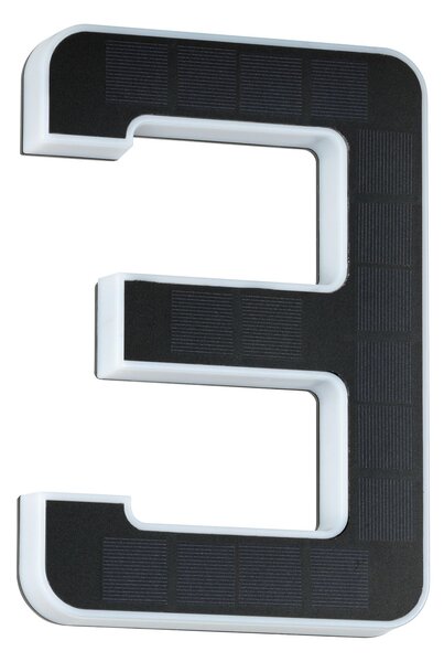 Paulmann 79844 solární domovní číslo 3 s vyměnitelnou baterií LED 0,2W 3000K, výška 23cm, IP44