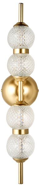 LED nástěnná lampa ARAS Sklo Zlatá