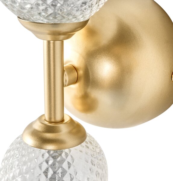 LED nástěnná lampa ARAS Sklo Zlatá