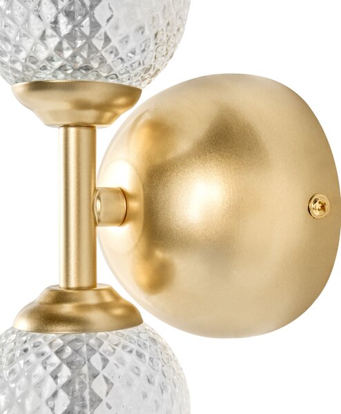 LED nástěnná lampa ARAS Sklo Zlatá