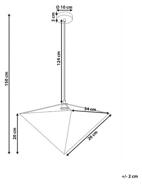 Závěsná lampa DUDO Béžová