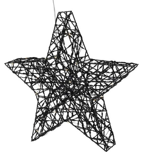 Vánoční LED hvězda Blackwire černá, 30 x 30 cm