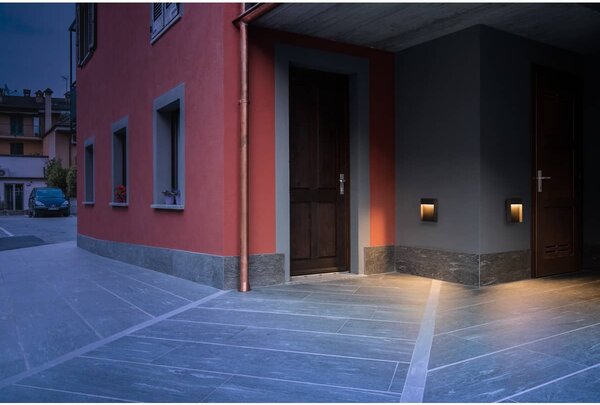 SLV 1002952 Flatt, venkovní nástěnné svítidlo, LED 14W 3000/4000K, antracit, rozměr 18x23cm, IP65