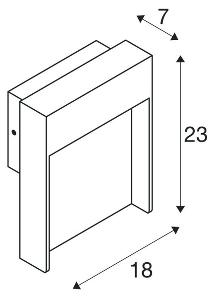 SLV 1002952 Flatt, venkovní nástěnné svítidlo, LED 14W 3000/4000K, antracit, rozměr 18x23cm, IP65