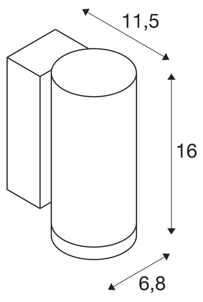 SLV 1003422 Enola Round S, venkovní nástěnné svítidlo LED 6W 3000/4000K, antracit, výška 16cm, IP65