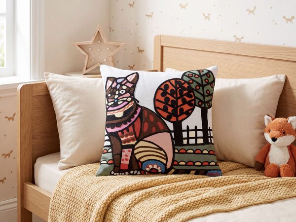 Dekorativní polštář MEHSANA Buklé 50 x 50 cm Pestrá Zvířecí vzor
