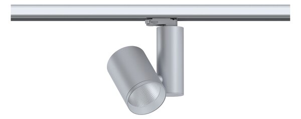 Paulmann 91340 ProRail3 Zeuz, stříbrný reflektor, 33W LED 3000K 60° stmívatelný, výška 24,1cm