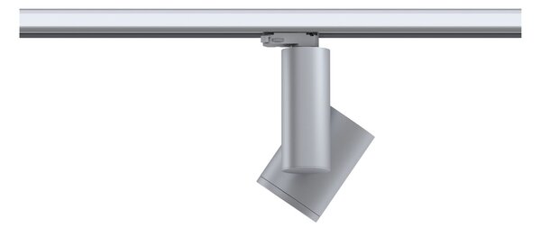 Paulmann 91340 ProRail3 Zeuz, stříbrný reflektor, 33W LED 3000K 60° stmívatelný, výška 24,1cm