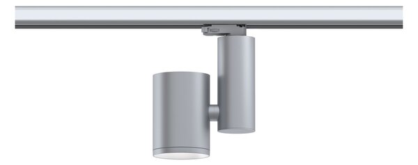 Paulmann 91340 ProRail3 Zeuz, stříbrný reflektor, 33W LED 3000K 60° stmívatelný, výška 24,1cm