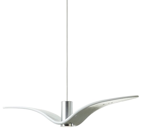 Brokis PC01111_007 Night Birds Exterior, závěsné svítidlo z ručně zpracovaného skla, 6,5W LED, opal - opaktní sklo, délka 78cm, IP54