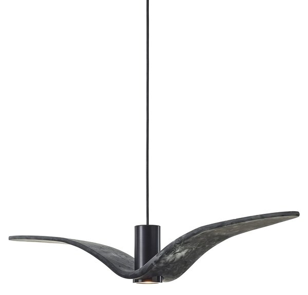 Brokis PC01111_004 Night Birds Exterior, závěsné svítidlo z ručně zpracovaného skla, 6,5W LED, šedá kouřová GLASS mat, délka 78cm, IP54
