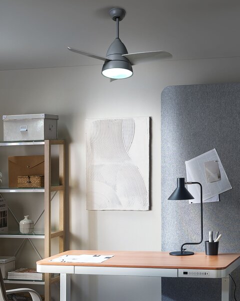 Stropní ventilátor se světlem STRAWBERRY s dálkovým ovládáním LED Šedá