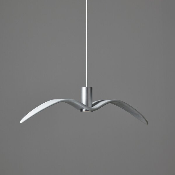 Brokis PC01112_005 Night Birds Exterior, závěsné svítidlo z ručně zpracovaného skla, 6,5W LED, opal - opaktní sklo, délka 73cm, IP54