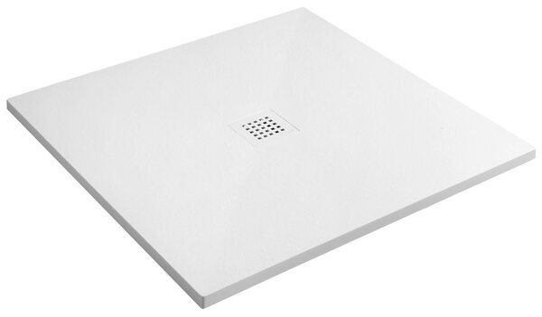 Polysan Polysan, TRENECA sprchová vanička z litého mramoru s možností úpravy rozměru 100x100cm, bílá matná, 84301.11