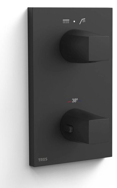Tres Therm-Box vanová baterie pod omítku s termostatem černá 21125001NM