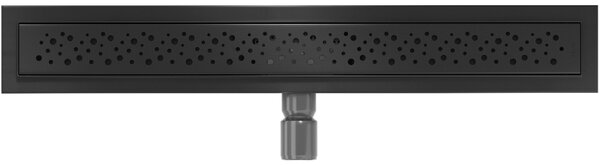 Mexen Flat nerezový sprchový žlab 60 cm, vzor M12, černá, 1721060-15