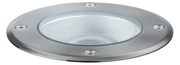 Paulmann 93908 Plug&Shine RL, zápustné svítidlo s nastavitelným směrem svícení 6W LED 3000K, nerez, prům. 14cm, IP67