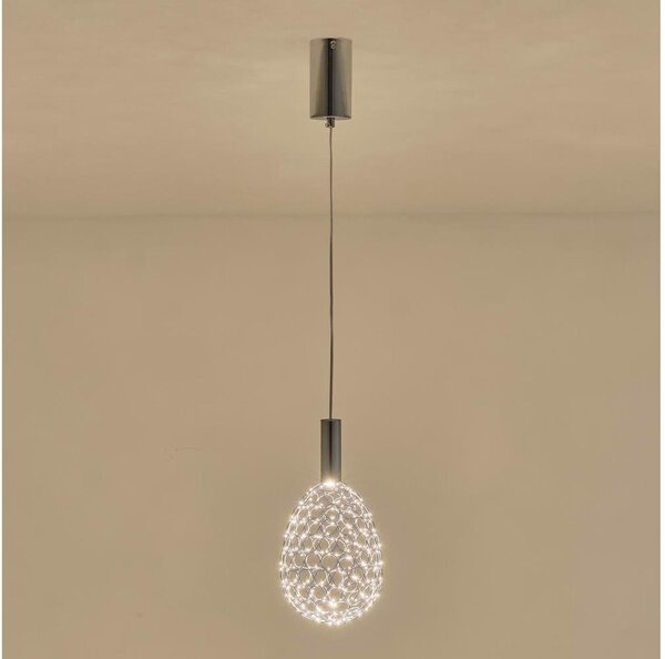 LED Lustr na lanku PERFORATO LED/6,3W/230V 3000K lesklý chrom pr. 14 cm
