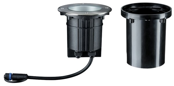 Paulmann 93908 Plug&Shine RL, zápustné svítidlo s nastavitelným směrem svícení 6W LED 3000K, nerez, prům. 14cm, IP67