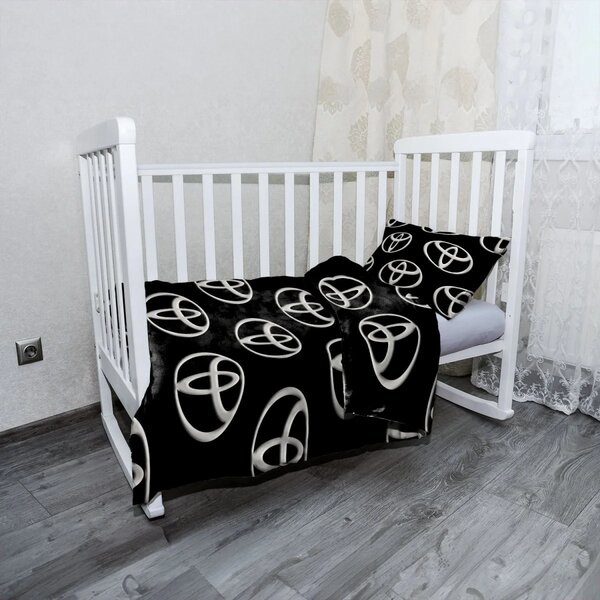 Sablio Mikroplyšové dětské povlečení do postýlky Toyota Pattern - 120x90 / 40x60