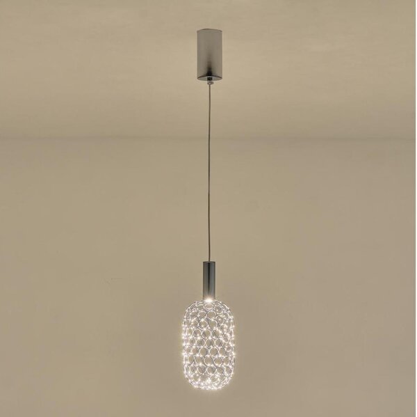 LED Lustr na lanku PERFORATO LED/6,3W/230V 3000K lesklý chrom pr. 13 cm