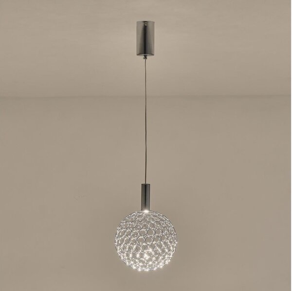 LED Lustr na lanku PERFORATO LED/6,3W/230V 3000K lesklý chrom pr. 20 cm