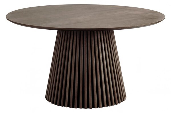 Jídelní stůl Osaka smoked, kulatý, dubová dýha, Ø140×75 cm – House Nordic