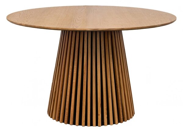 Jídelní stůl Osaka natural, kulatý, dubová dýha, Ø120×75 cm – House Nordic