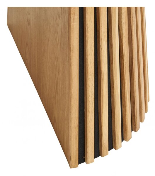 Jídelní rozkládací stůl Osaka natural, kulatý, dubová dýha, Ø120–240×75 cm – House Nordic
