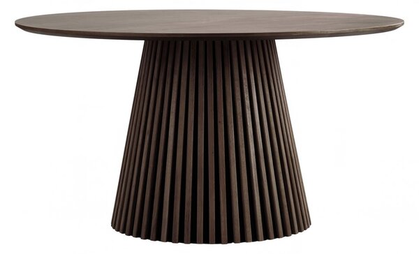 Jídelní stůl Osaka smoked, kulatý, dubová dýha, Ø140×75 cm – House Nordic