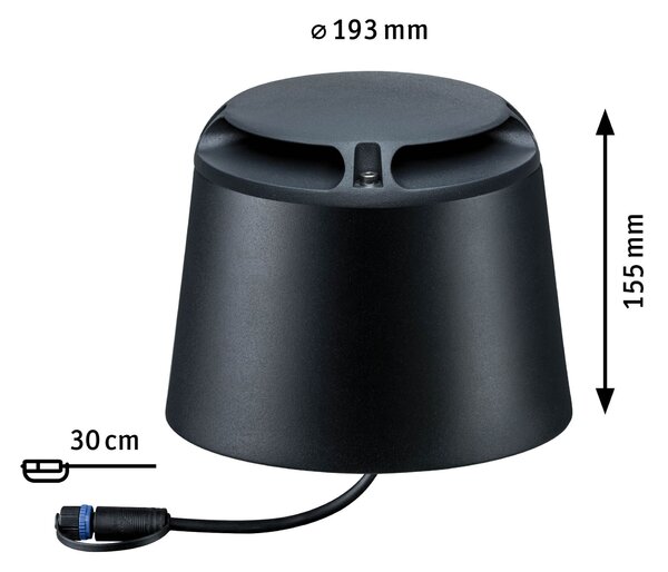 Paulmann 93917 Plug&Shine SML, venkovní svítidlo na podlahu, 2x3W LED 3000K, antracit, výška 15,5cm, IP67