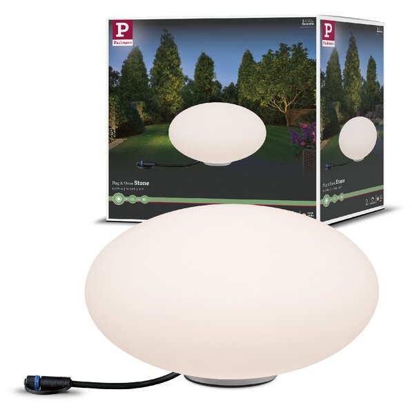 Paulmann 94176 Plug&Shine Stone, venkovní světelný objekt 2,8W LED 3000K, prům.35cm, IP67