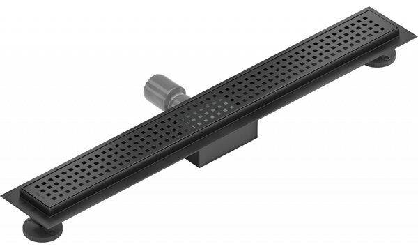 Mexen Flat nerezový sprchový žlab 50 cm vzor M08, černá, 1725050-15