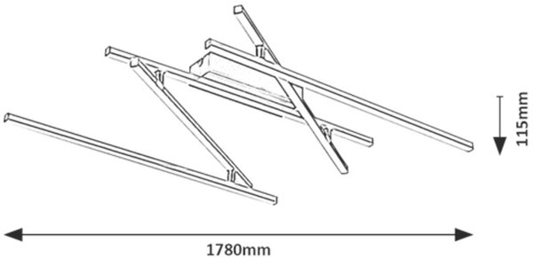 Rabalux Negan stropní světlo 5x40 W bílá-stříbrná 71020