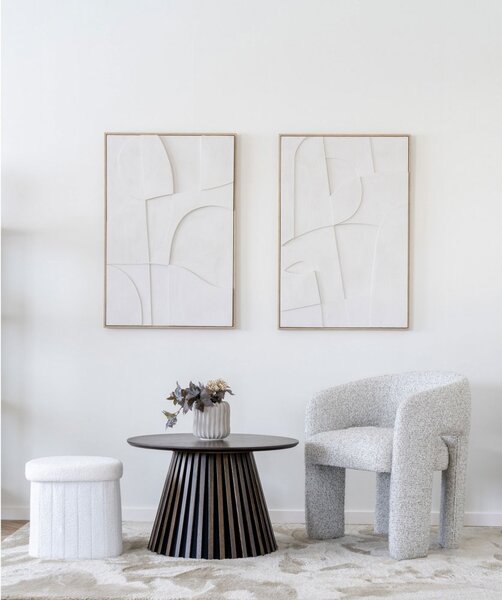 Konferenční stolek Osaka smoked, kulatý, dubová dýha, Ø70×45 cm – House Nordic