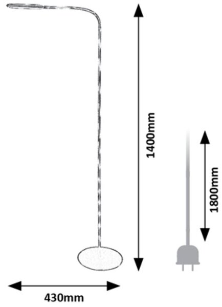 Rabalux Adelmo stojací lampa 1x10 W bílá-černá 74009