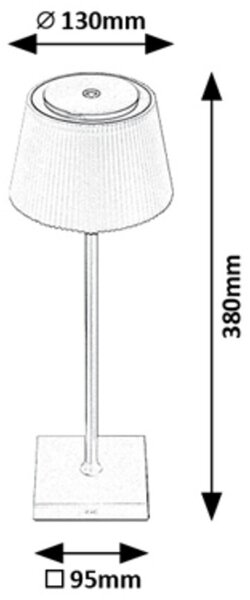 Rabalux Taena stolní lampa 1x4 W bílá-černá 76010