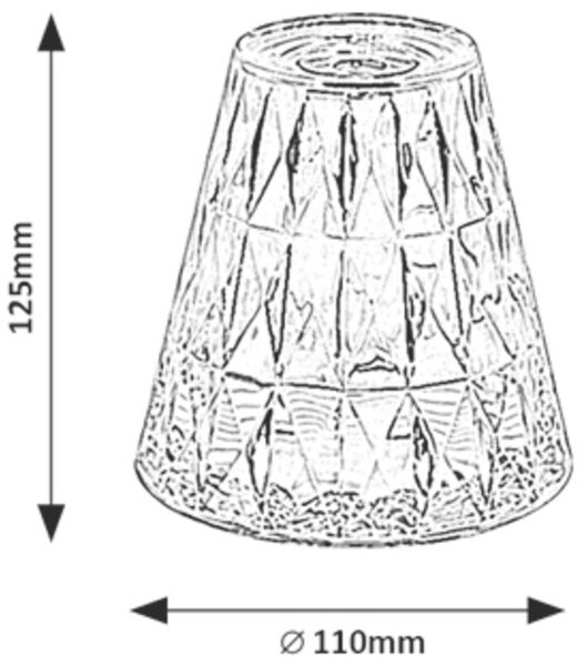 Rabalux Siggy stolní lampa 1x2 W průhledná 76004