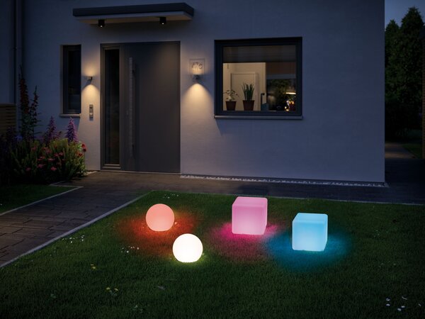 Paulmann 94269 Plug&Shine Globe, venkovní světelná koule RGBW 2,8W LED, prům.20cm, ZigBee