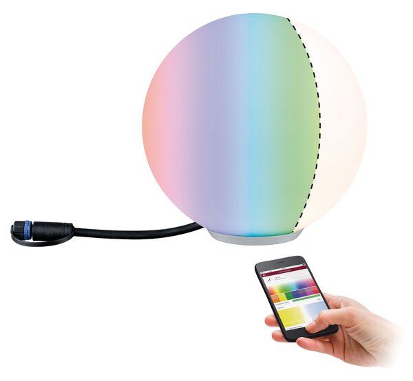 Paulmann 94269 Plug&Shine Globe, venkovní světelná koule RGBW 2,8W LED, prům.20cm, ZigBee