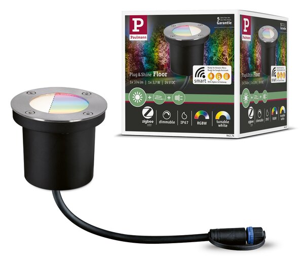 Paulmann 94274 Plug&Shine zápustné venkovní svítidlo RGBW 3,6W LED, IP65 ZigBee