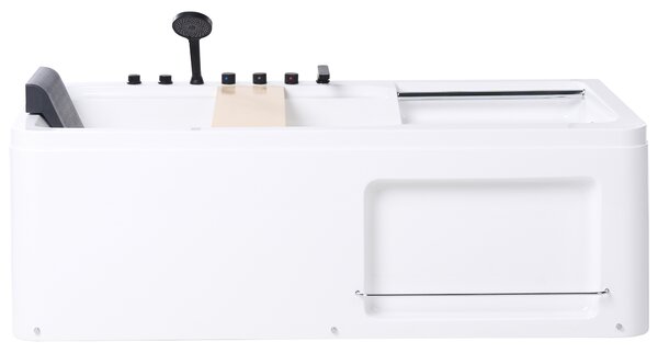 Rohová vířivá vana CAMALU 180 x 86 cm Bílá
