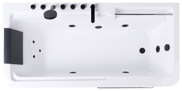 Rohová vířivá vana CAMALU 180 x 86 cm Bílá