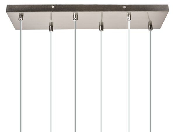 Závěsná lampa s 6 světly TUDDI Sklo Vícebarevná