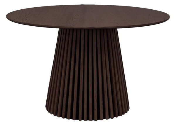 Jídelní stůl Osaka smoked, kulatý, dubová dýha, Ø120×75 cm – House Nordic