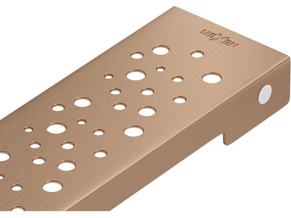 Mexen Flat, lineární podlahový žlab 70 cm, měděná matná, 1C21070